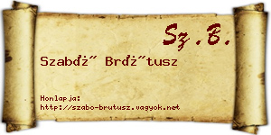 Szabó Brútusz névjegykártya