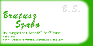 brutusz szabo business card